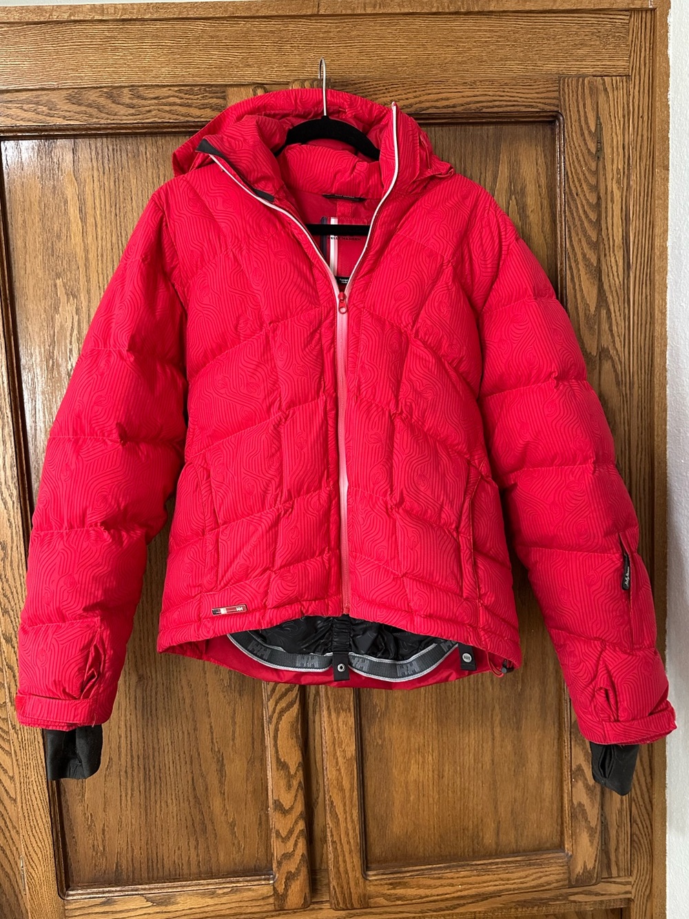 Helly Hansen Goose Down Ski Jacket Red Sz M
